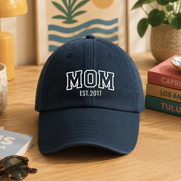 Casquette Personnalisée Brodée - MOM Casquette broderie | Beechfield B655 / Marine / ONESIZE