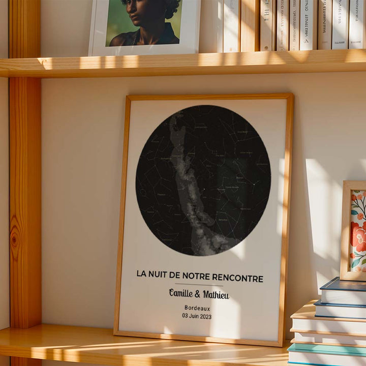 Affiche Carte du Ciel Personnalisée – La Nuit de Notre Rencontre