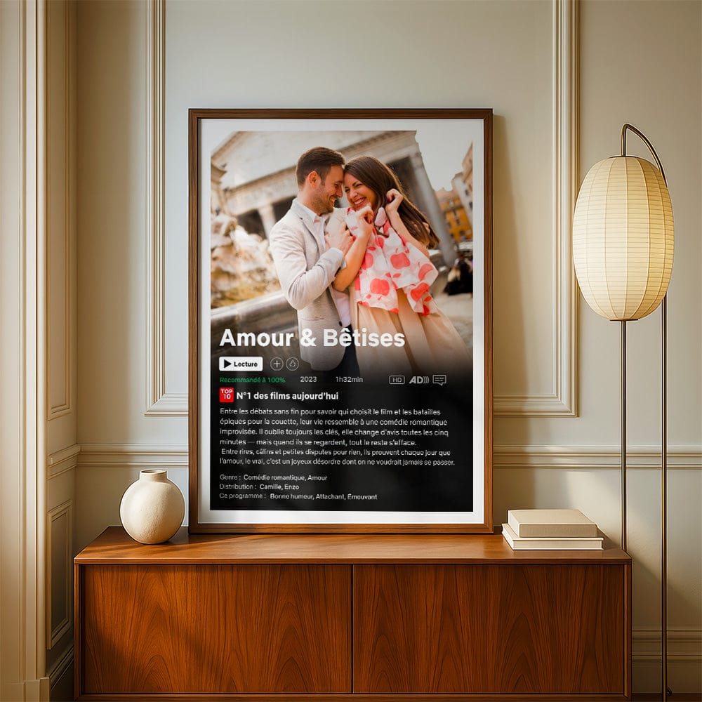 Affiche Netflix Couple Personnalisée