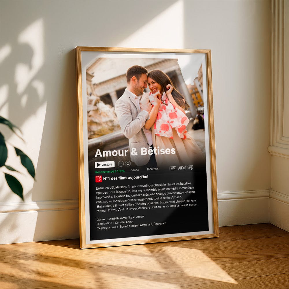 Affiche Netflix Couple Personnalisée