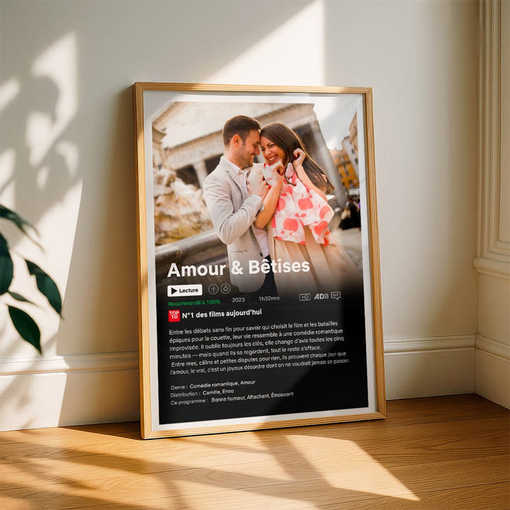 Affiche Netflix Couple Personnalisée