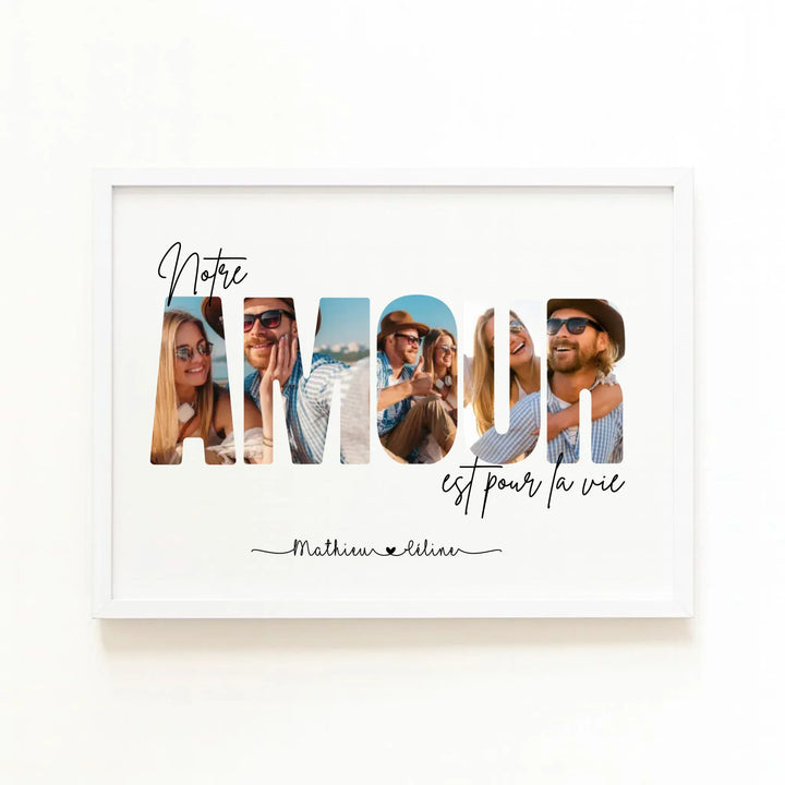 Affiche Notre Amour Affiche Paysage / Bois Blanc / A4 21x29.7 cm