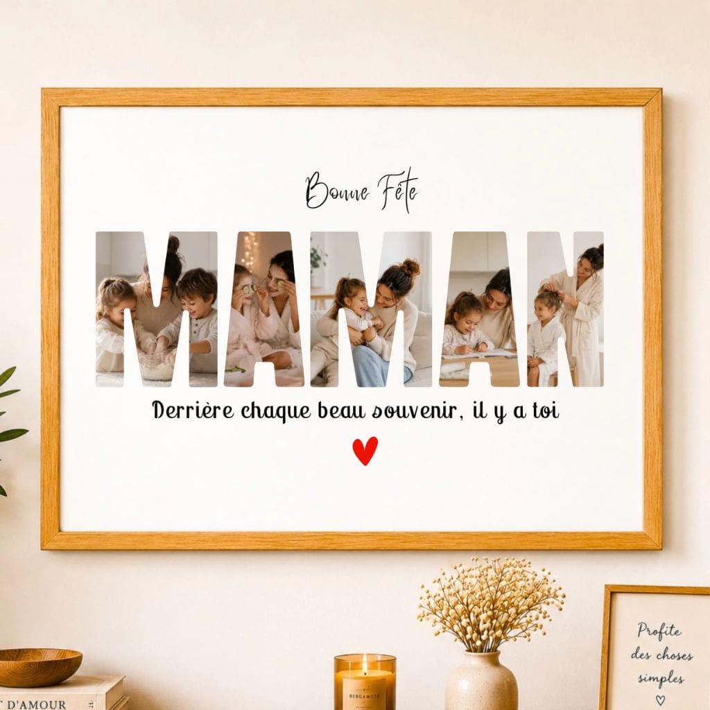 Affiche Bonne Fête Maman personnalisée