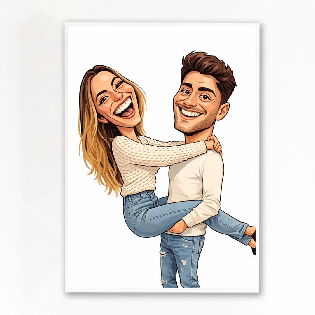 Affiche caricature Personnalisée Poster sans cadre / A4 21x29.7 cm