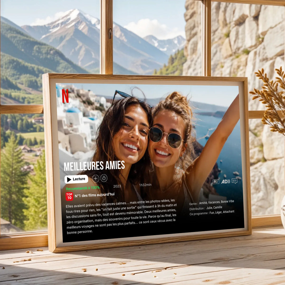 Affiche de Film Netflix personnalisée - Meilleures Amies
