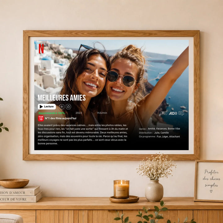 Affiche de Film Netflix personnalisée - Meilleures Amies