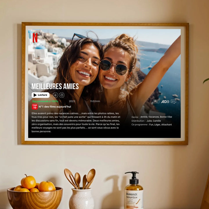 Affiche de Film Netflix personnalisée - Meilleures Amies
