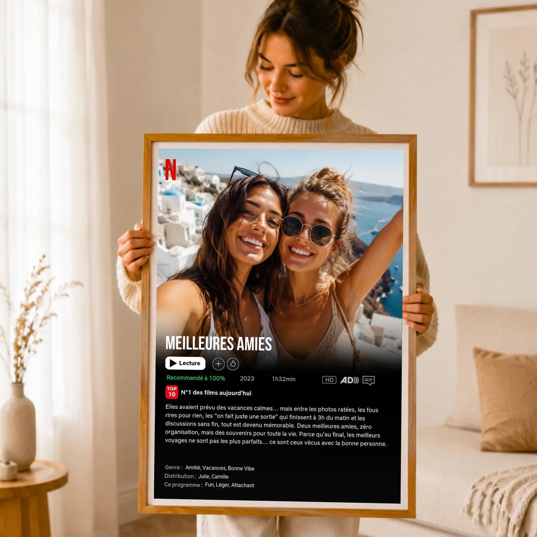 Affiche de Film Netflix personnalisée - Meilleures Amies