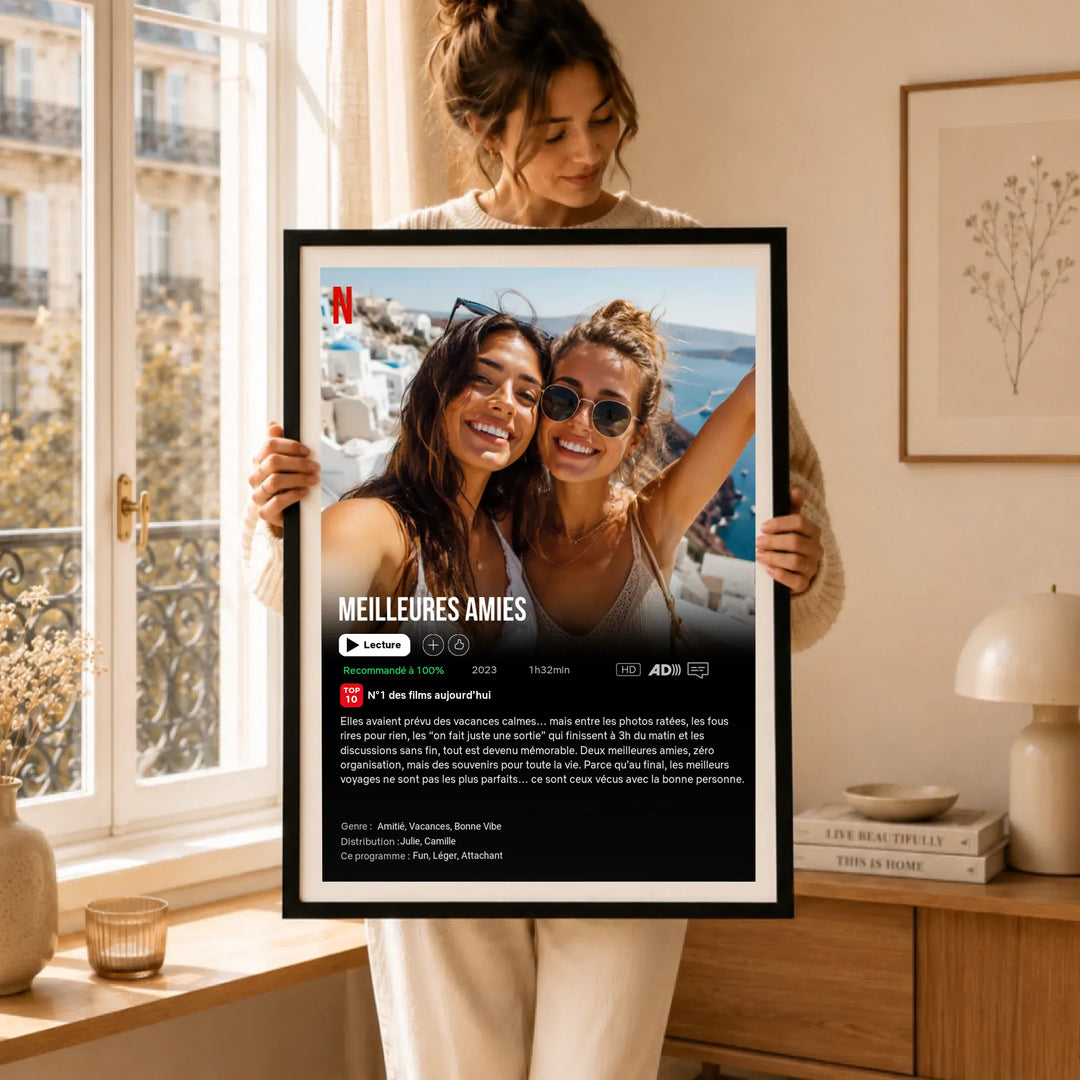 Affiche de Film Netflix personnalisée - Meilleures Amies