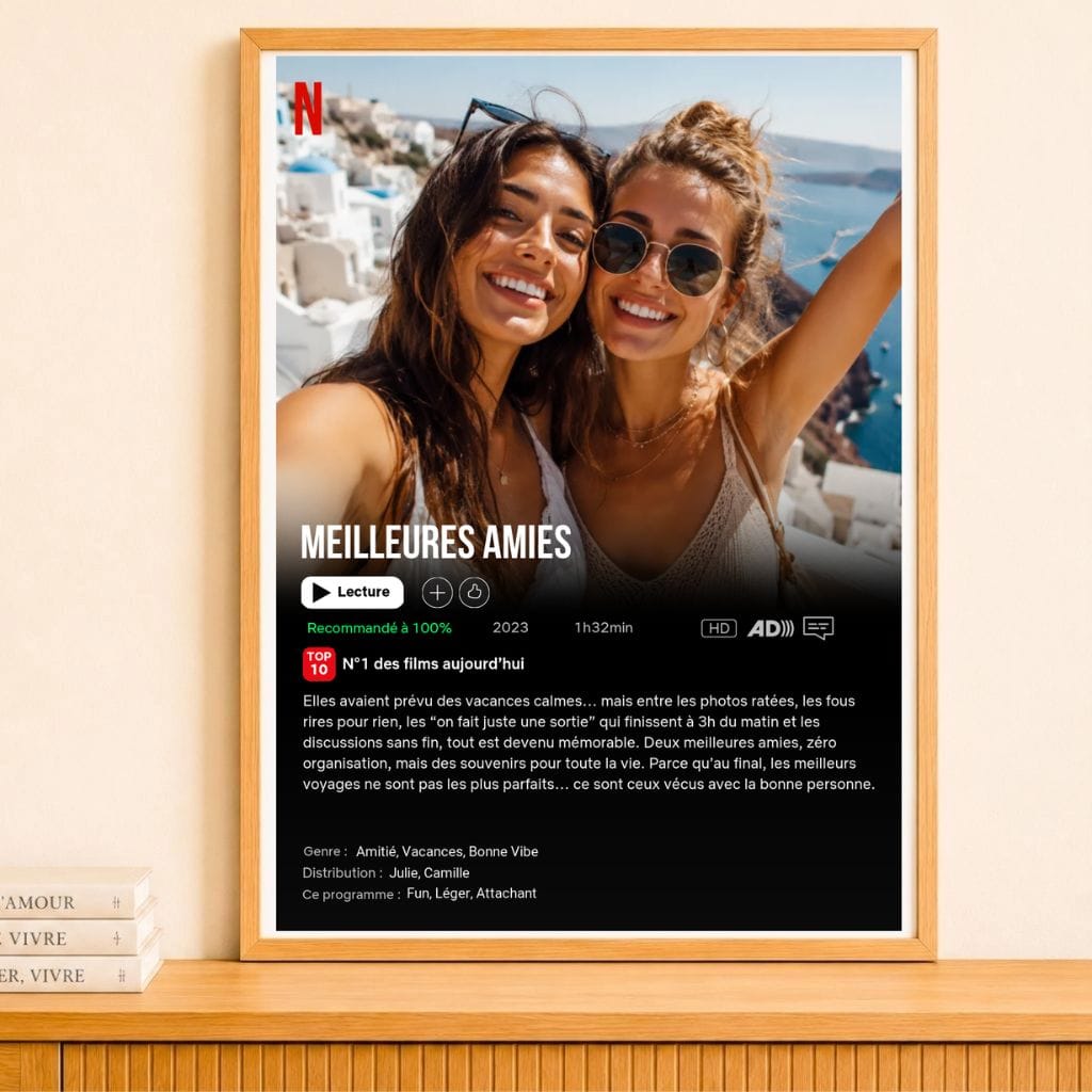 Affiche de Film Netflix personnalisée - Meilleures Amies