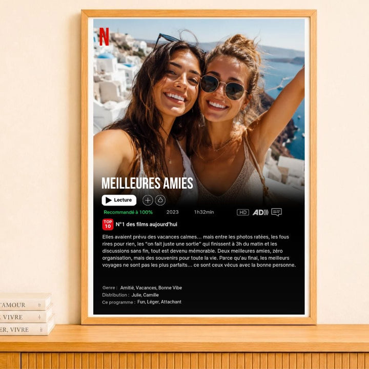 Affiche de Film Netflix personnalisée - Meilleures Amies