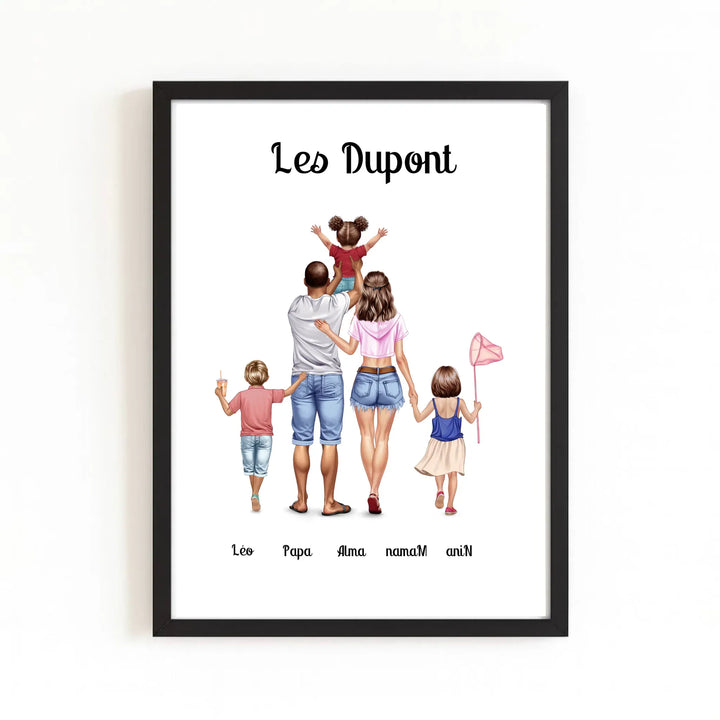 Affiche Famille été Affiche Portrait / Bois Noir / A4 21x29.7 cm