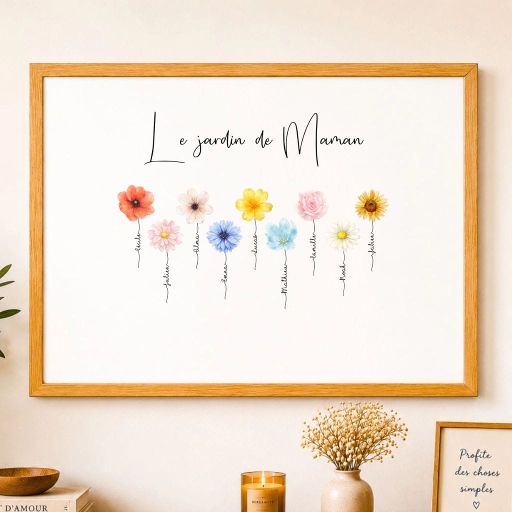 Affiche le Jardin de mamie personnalisée