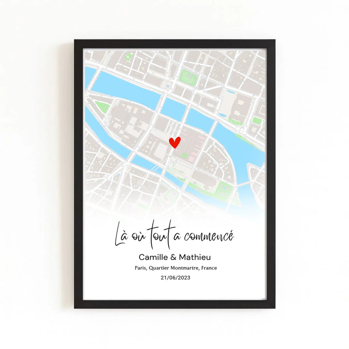 Affiche lieu de rencontre Affiche Portrait / Bois Noir / A4 21x29.7 cm