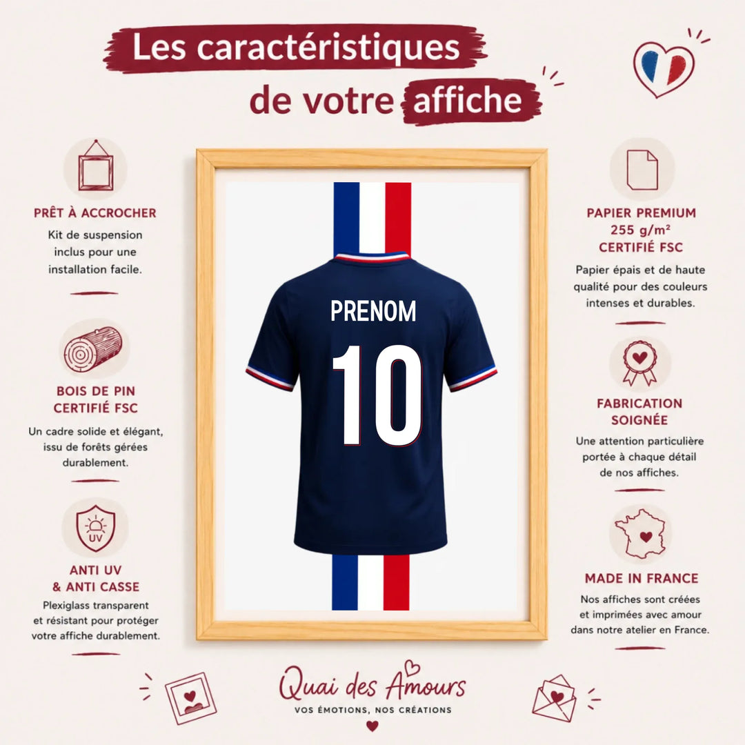 Affiche maillot équipe de France