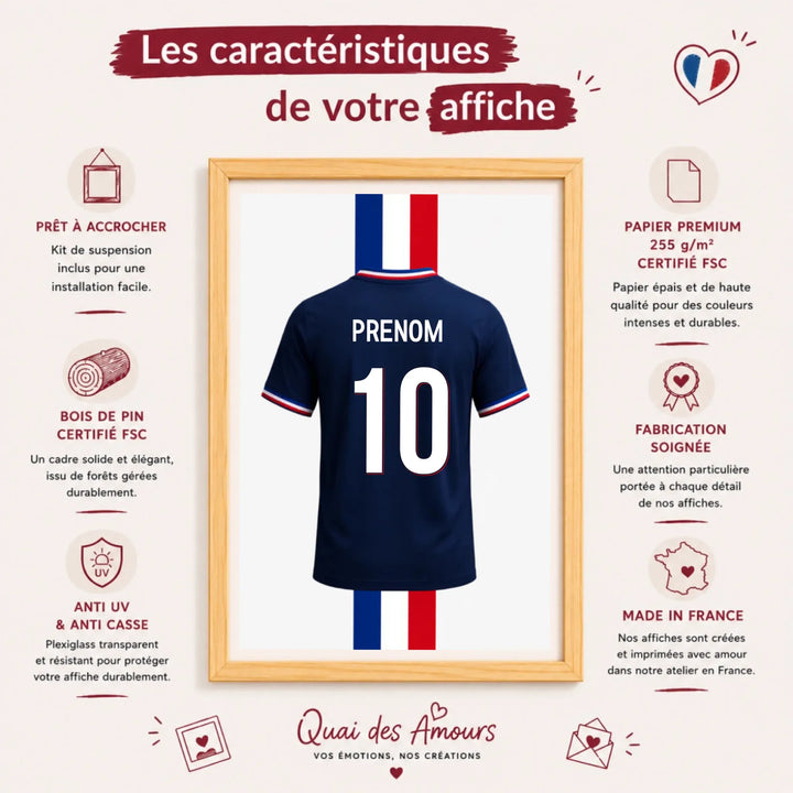 Affiche maillot équipe de France