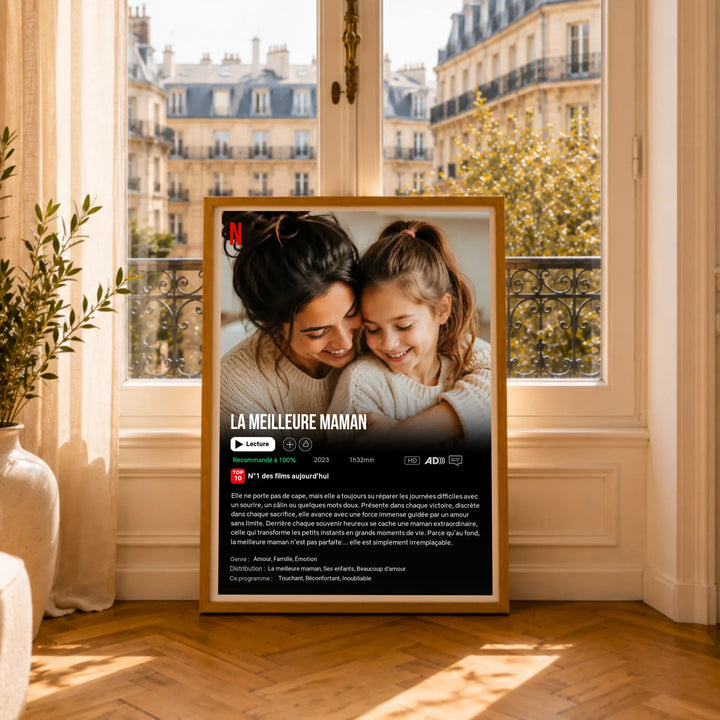 Affiche Netflix cadeau Maman personnalisée