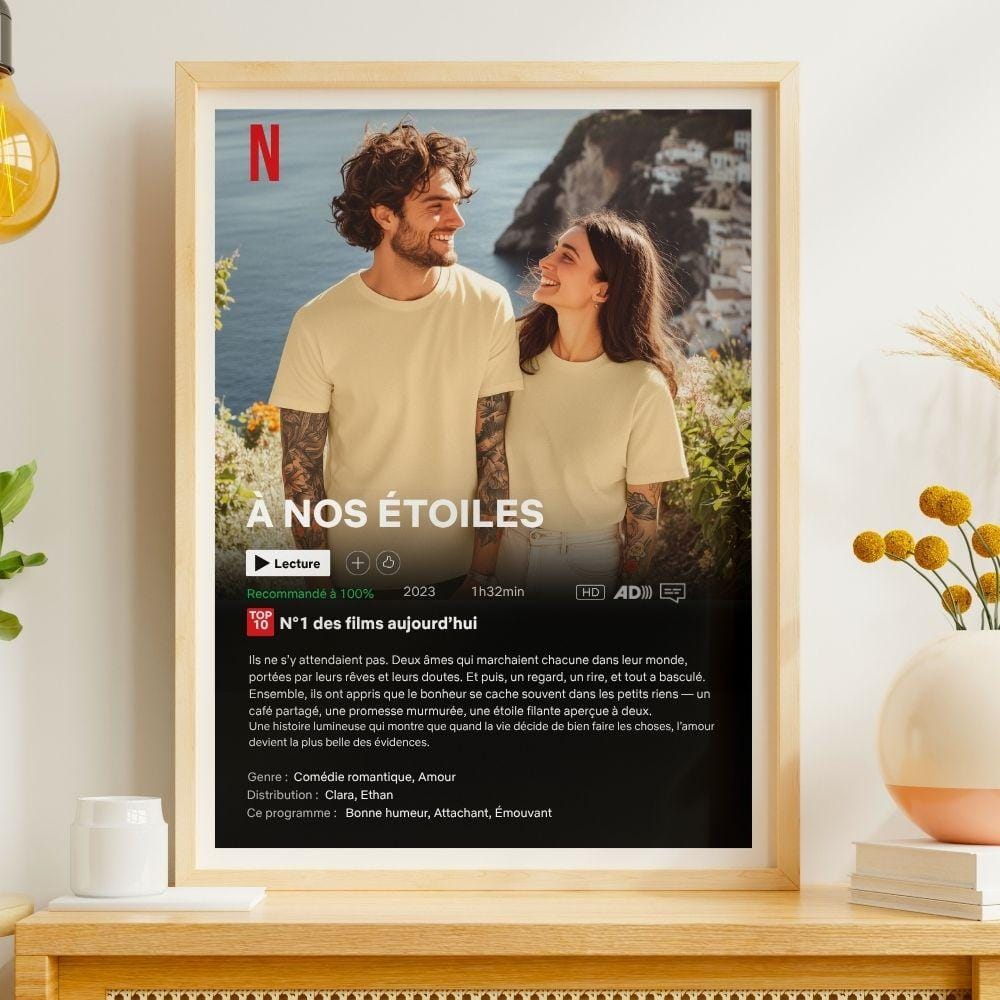 Affiche Netflix Couple Personnalisée