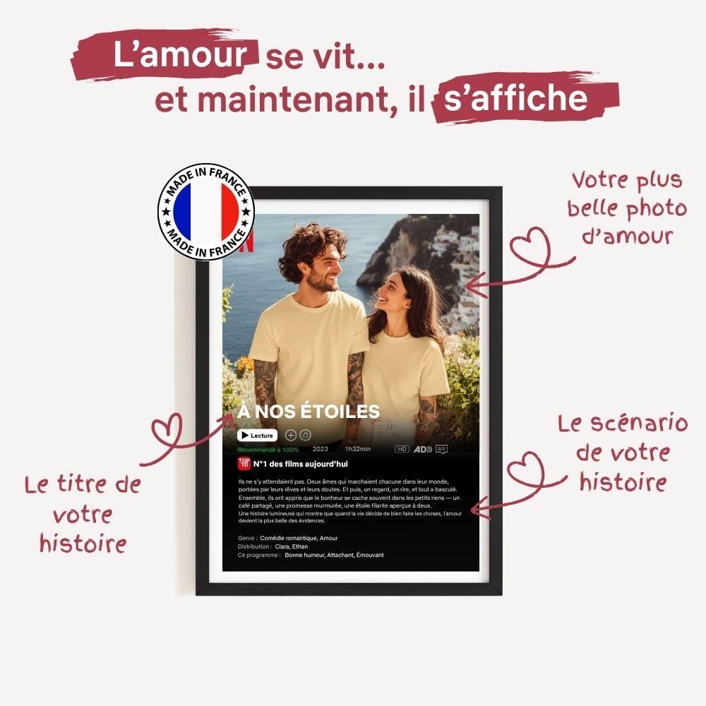 Affiche Netflix Couple Personnalisée