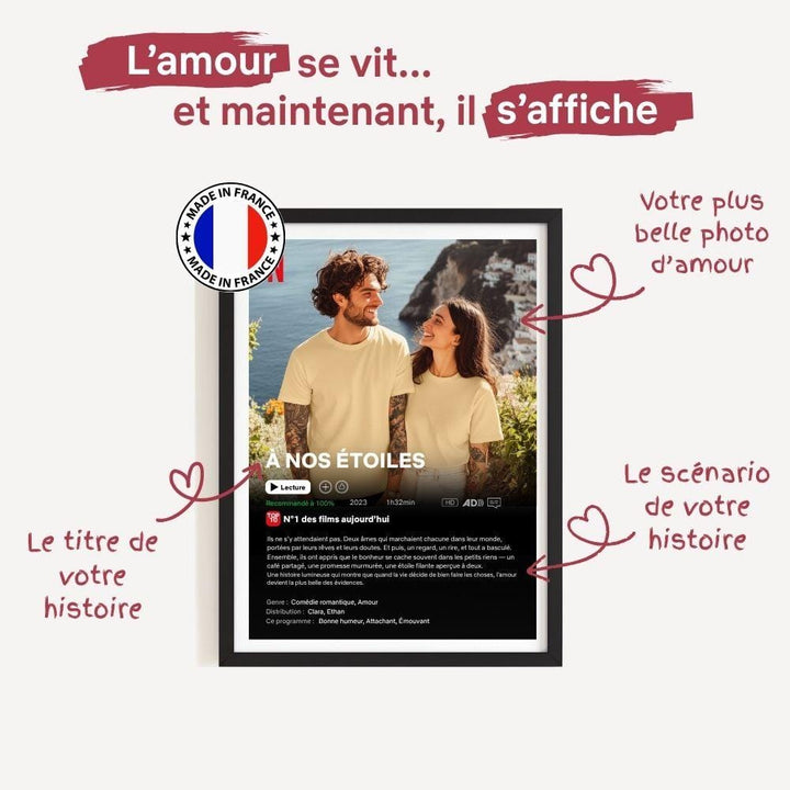 Affiche Netflix Couple Personnalisée