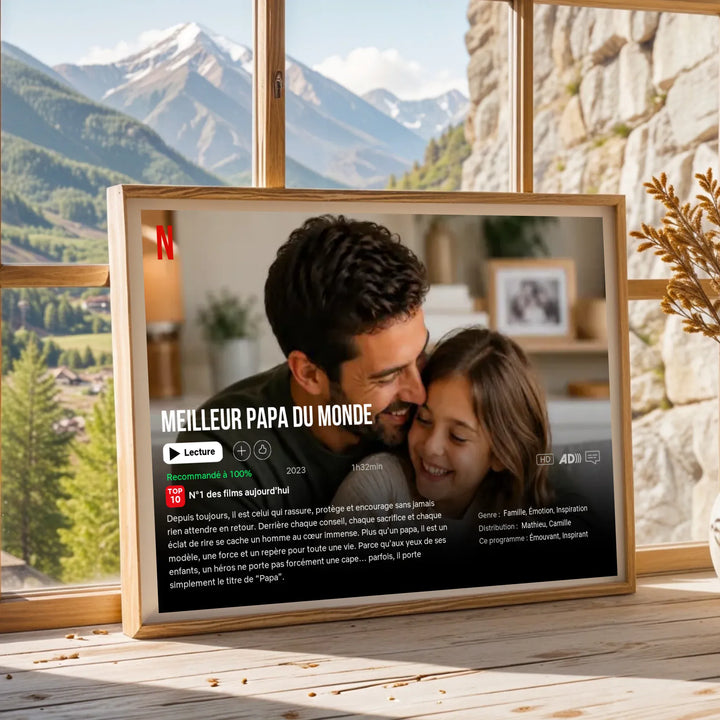 Affiche Netflix personnalisé - Fête des pères