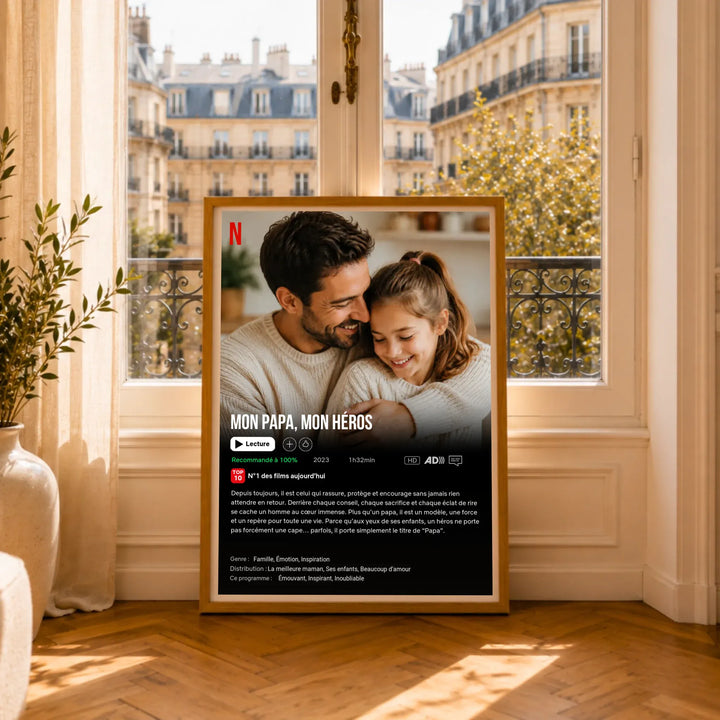 Affiche Netflix personnalisé - Fête des pères Affiche Personnalisée Quai des amours