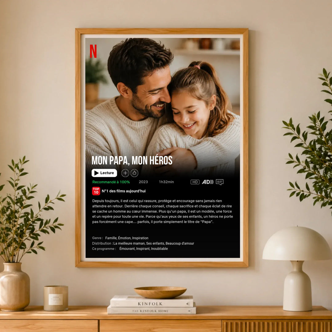 Affiche Netflix personnalisé - Fête des pères Affiche Personnalisée Quai des amours