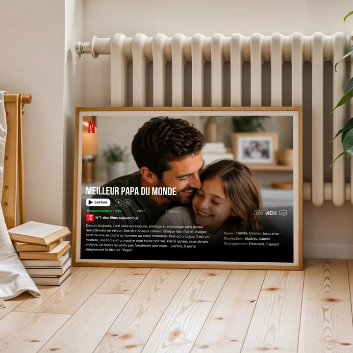 Affiche Netflix personnalisé - Fête des pères