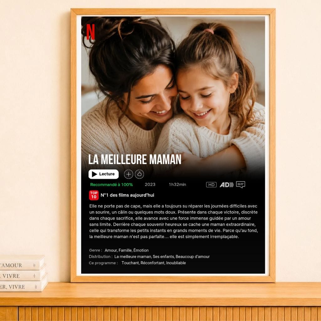 Affiche Netflix Personnalisée - Cadeau Maman