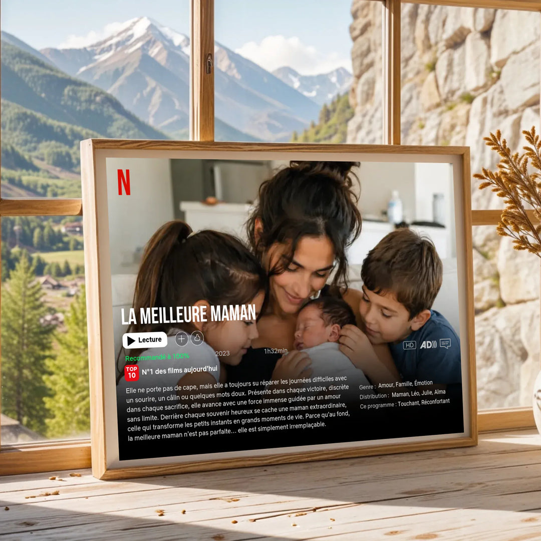 Affiche Netflix Personnalisée - la meilleure Maman