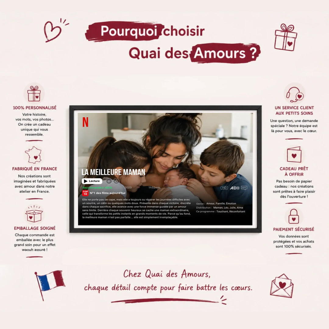 Affiche Netflix Personnalisée - la meilleure Maman