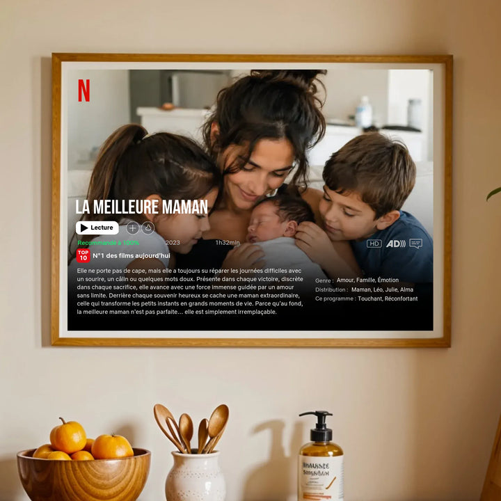 Affiche Netflix Personnalisée - la meilleure Maman