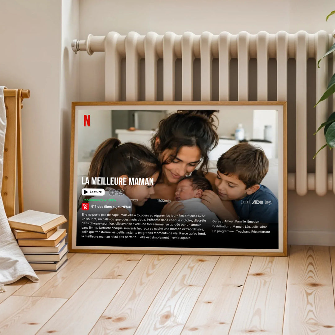 Affiche Netflix Personnalisée - la meilleure Maman