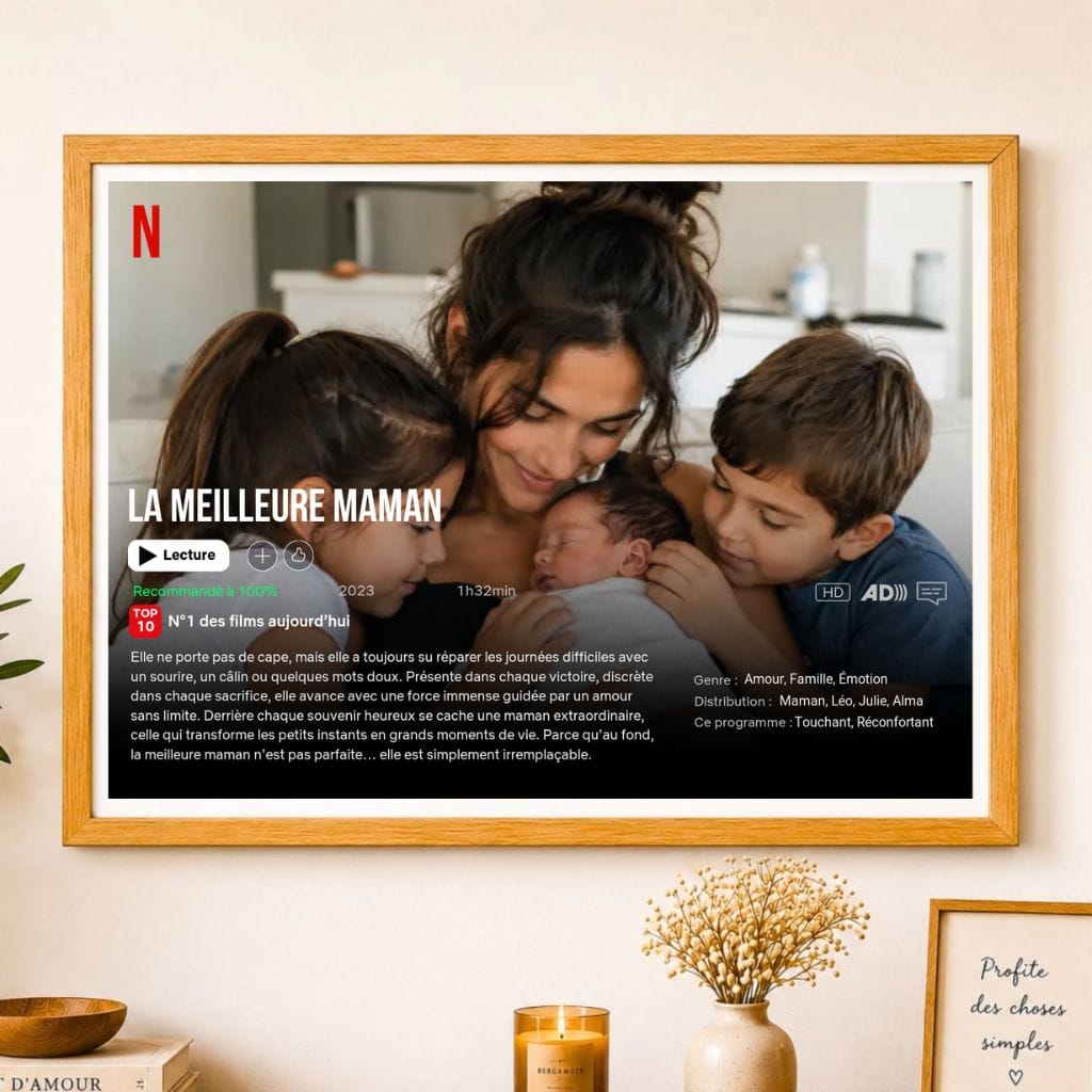Affiche Netflix Personnalisée - La meilleure Maman