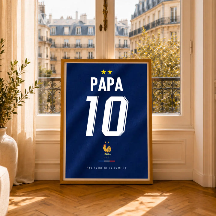 Affiche Personnalisé - Maillot de foot Papa et son fils