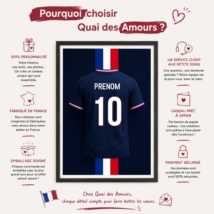 Affiche Personnalisé - Maillot de France