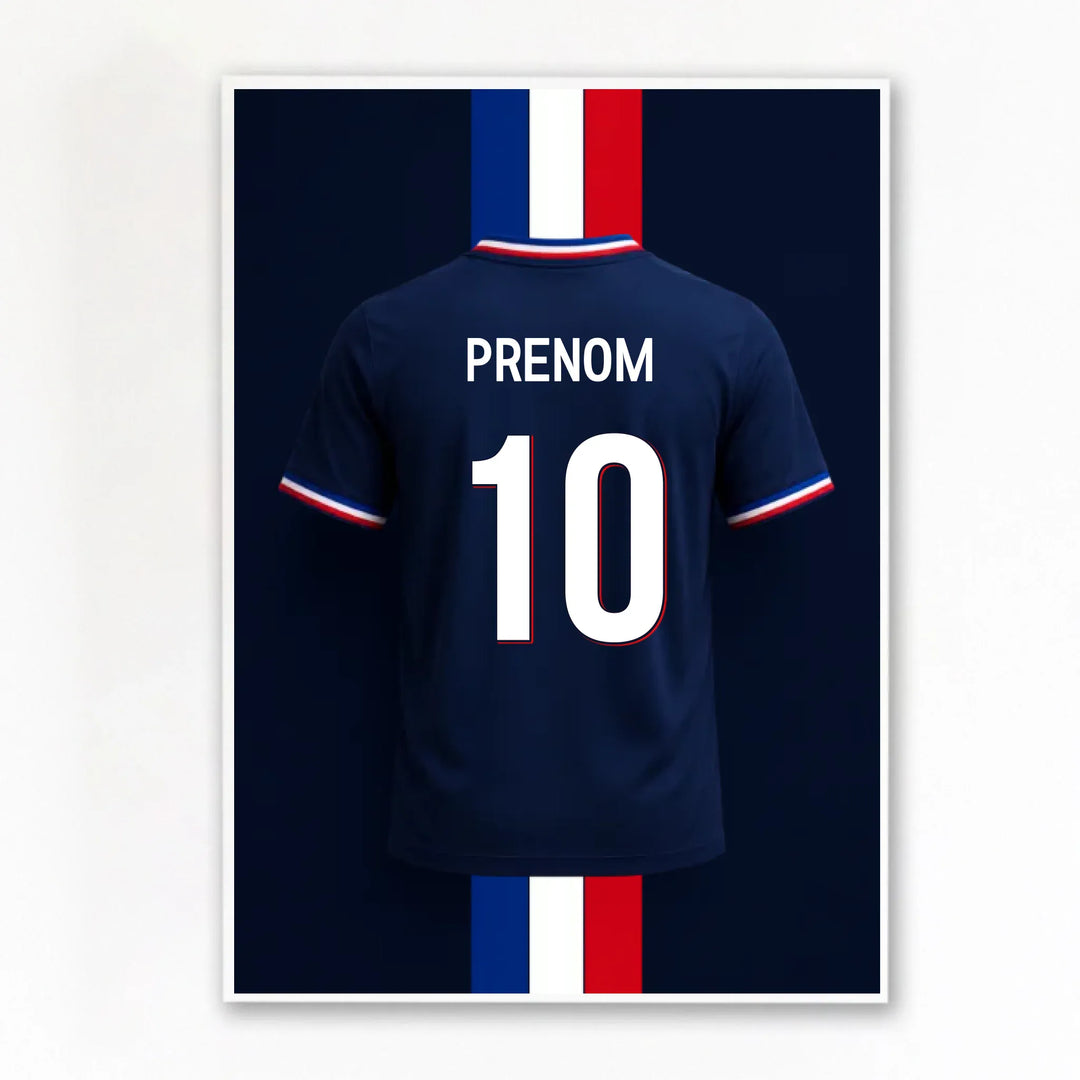 Affiche Personnalisé - Maillot de France Affiche Portrait / Poster sans cadre / A4 21x29.7 cm
