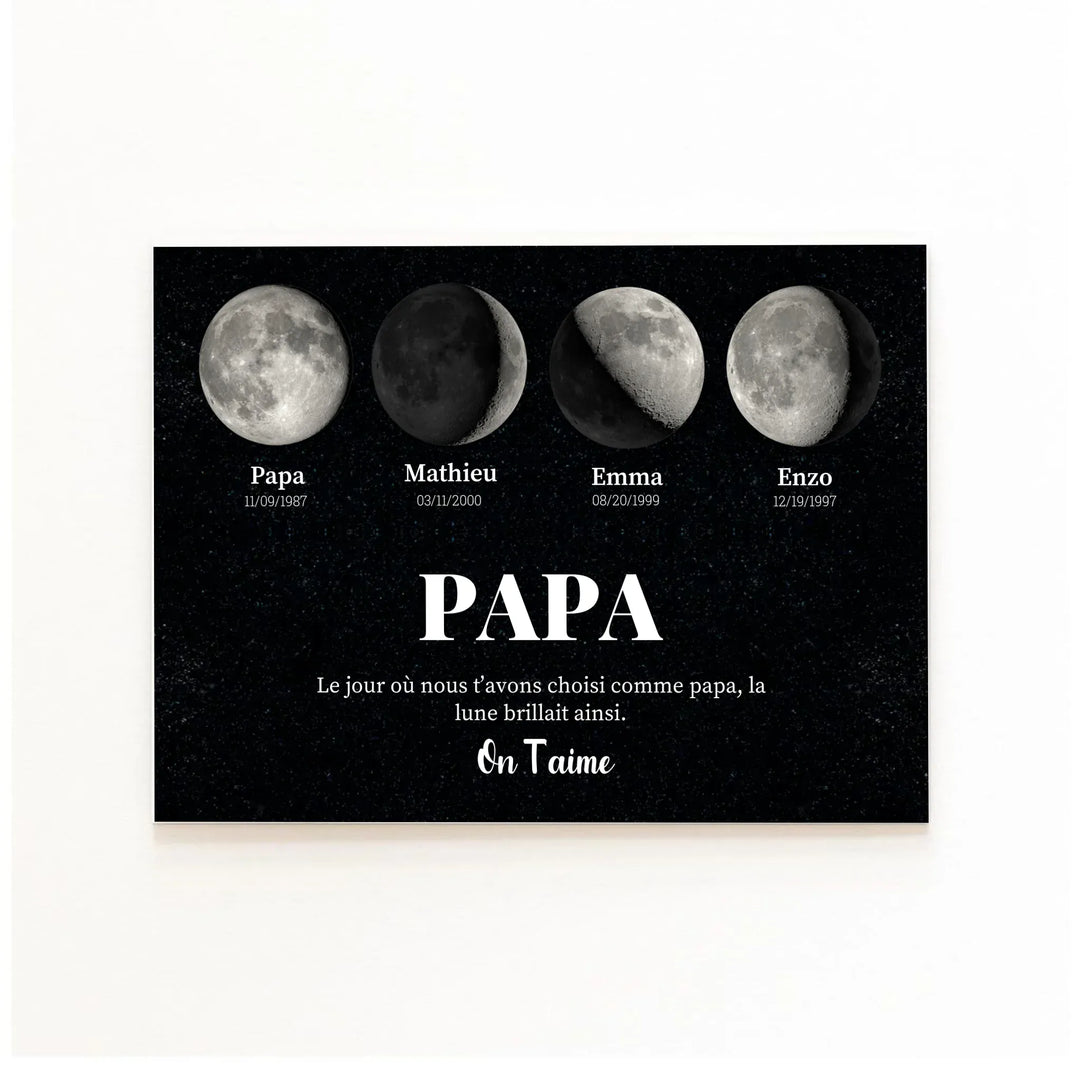 Cadeau symbolique naissance papa Affiche Paysage / Poster sans cadre / A4 21x29.7 cm