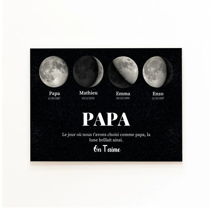 Cadeau symbolique naissance papa Affiche Paysage / Poster sans cadre / A4 21x29.7 cm
