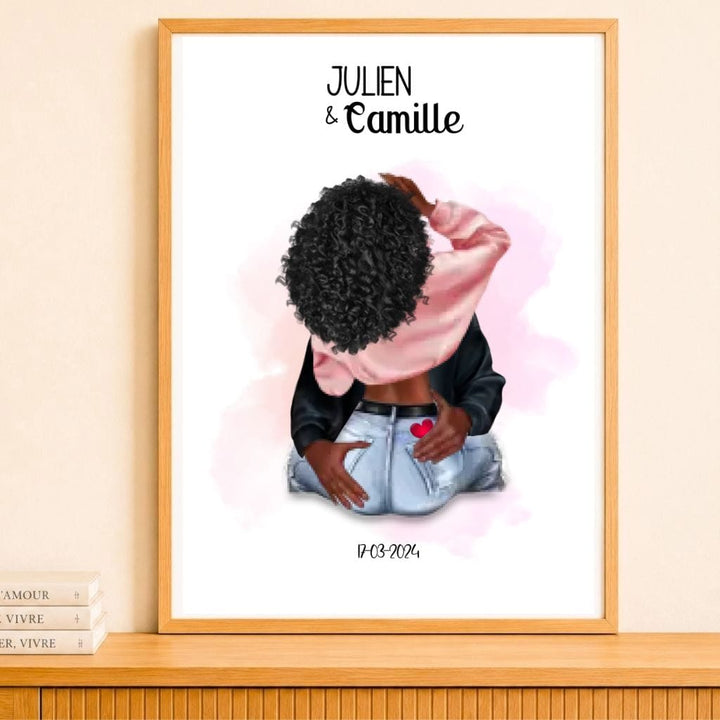 Affiche Personnalisée - Couple amoureux