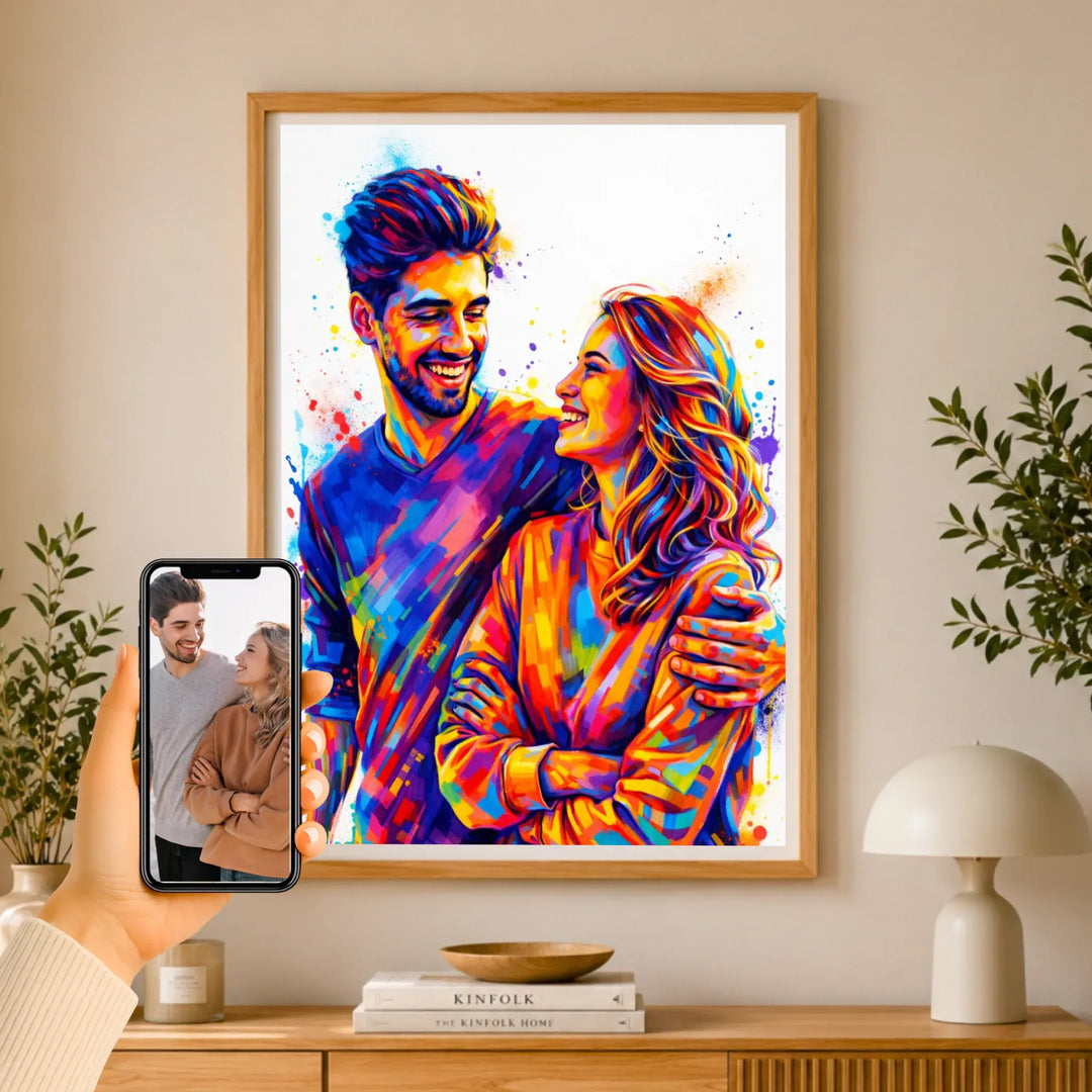 Affiche personnalisée couple photo