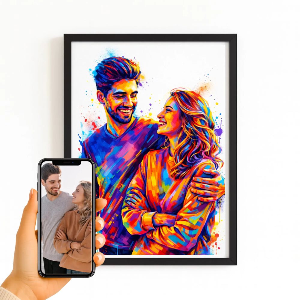 Affiche personnalisée couple photo