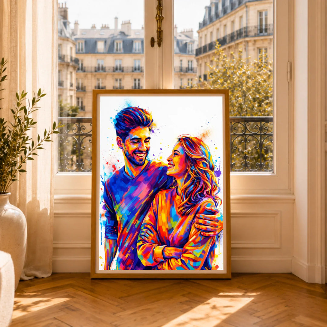 Affiche personnalisée couple photo