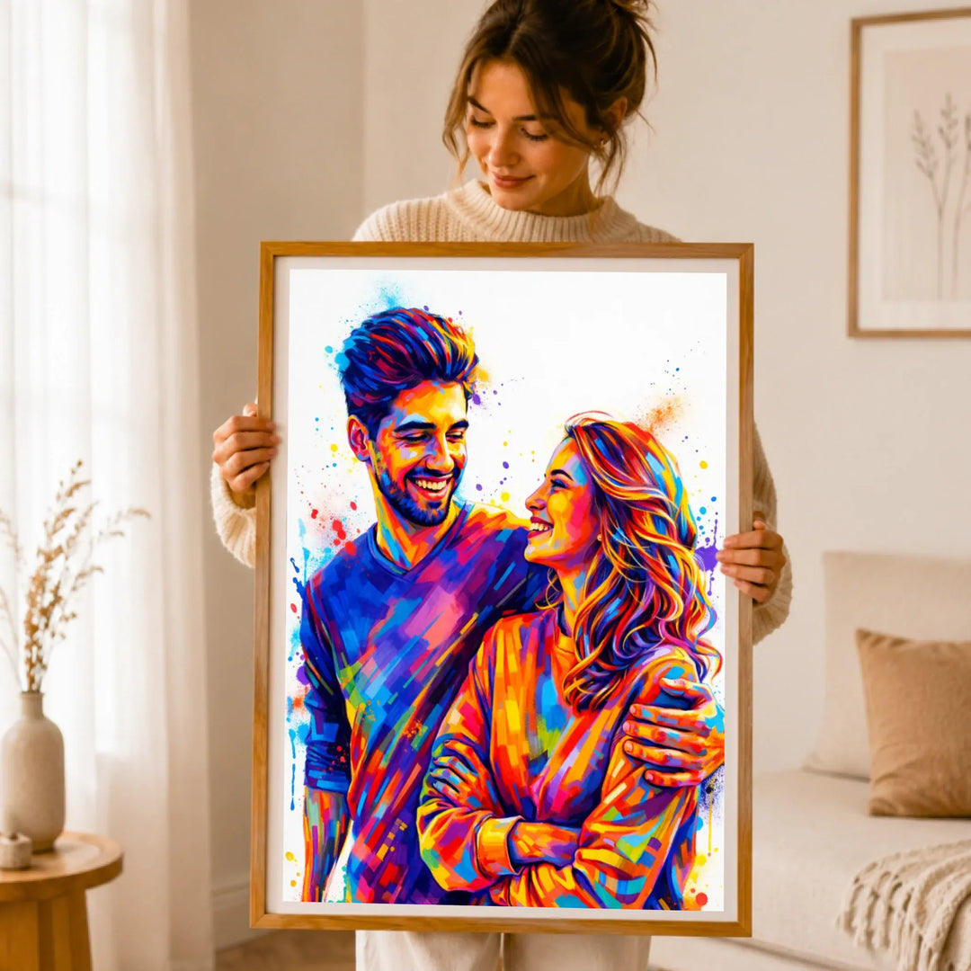 Affiche personnalisée couple photo