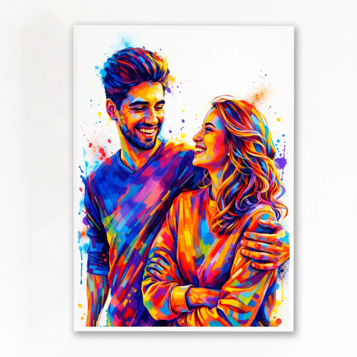 Affiche personnalisée couple photo Poster sans cadre / A4 21x29.7 cm