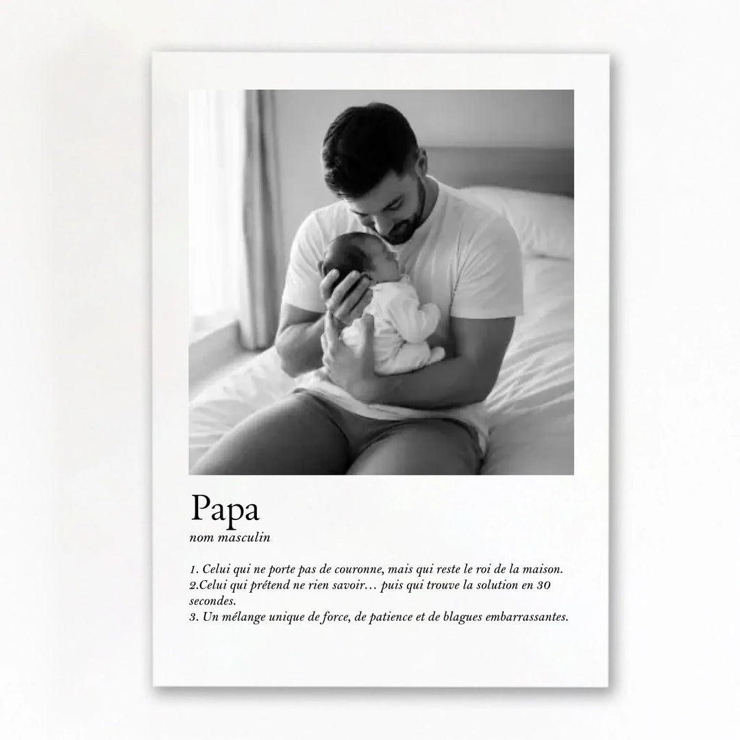 Affiche Définition Papa Affiche Portrait / Poster sans cadre / A4 21x29.7 cm