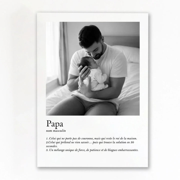 Affiche Définition Papa Affiche Portrait / Poster sans cadre / A4 21x29.7 cm