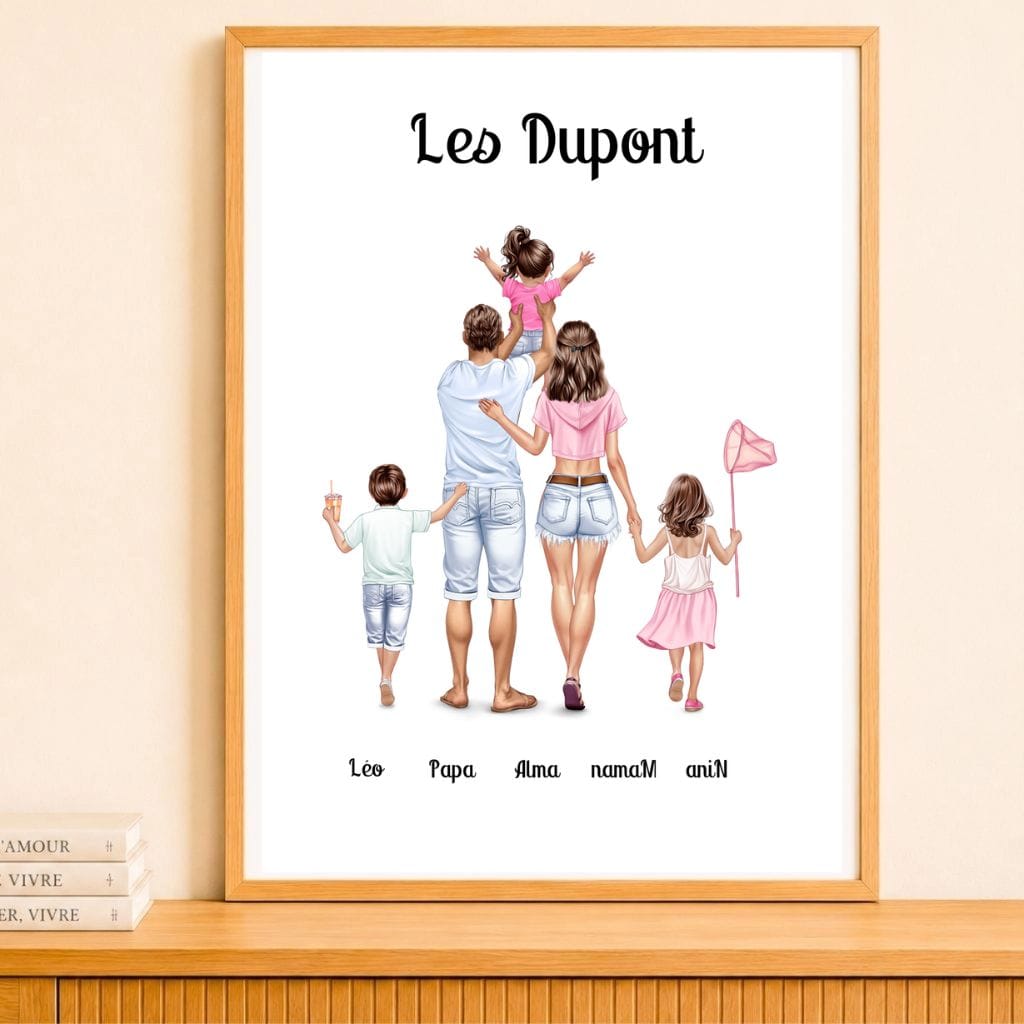 Affiche Personnalisée - Famille cadeau