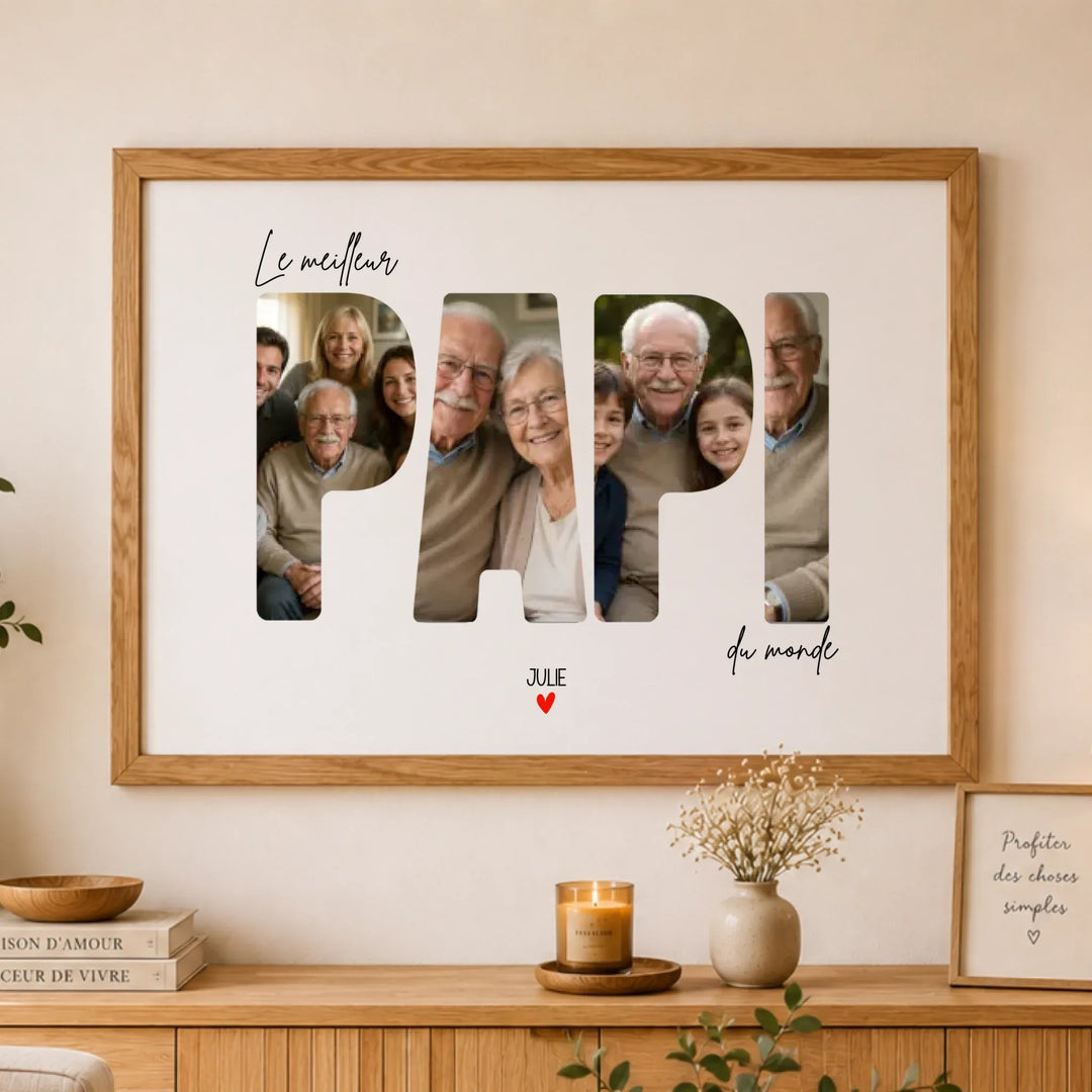 Affiche Personnalisée - Le meilleur Papi du monde
