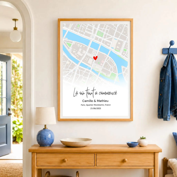 Affiche personnalisée lieu de rencontre